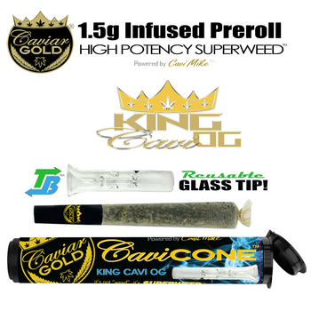 Caviar Gold l Cavi Cone l King Cavi OG l 1.5g Infused Pre-Roll