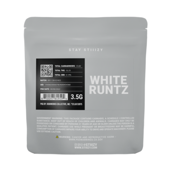 - WHITE RUNTZ - 3.5G Grey Label Mylar