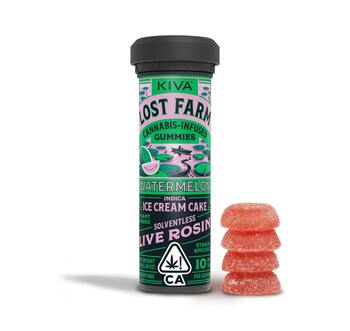 Lost Farm 100mg 10pk Watermelon x Ice Cream Cake Live Rosin Gummies