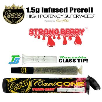 Caviar Gold l Cavi Cone l Strong Berry l 1.5g Infused Pre-Roll