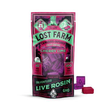 Lost Farm 100mg 10pk Cherry Lime x GMO Live Rosin Chews