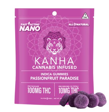 KANHA | NANO | Passionfruit Paradise | Indica | 100mg THC | 20-pack