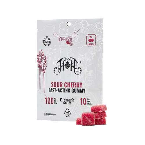 Fast-Acting | Sour Cherry Gummies | 100mg | 10ct | 10mg/ea
