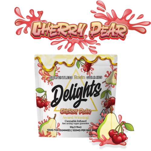 Cherry Pear Delights Rosin Infused Gummies