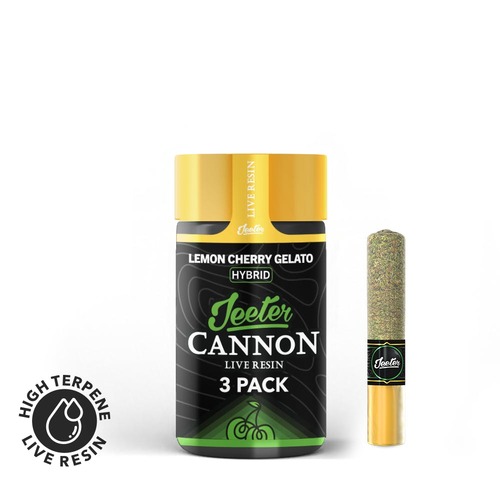 Lemon Cherry Gelato | Live Resin Cannons | Infused Minis | 0.5g ea | 3pk