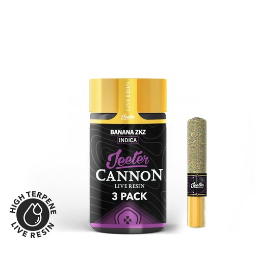 Jeeter | Banana ZKZ | Live Resin Cannons | Infused Minis | 0.5g each | 3pk