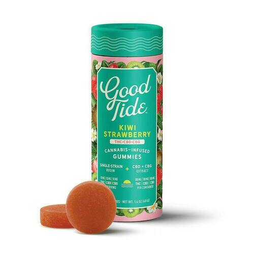 Kiwi Strawberry 1:1:1 THC:CBD:CBG Gummies | 100mg | 10ct | 10mg/ea