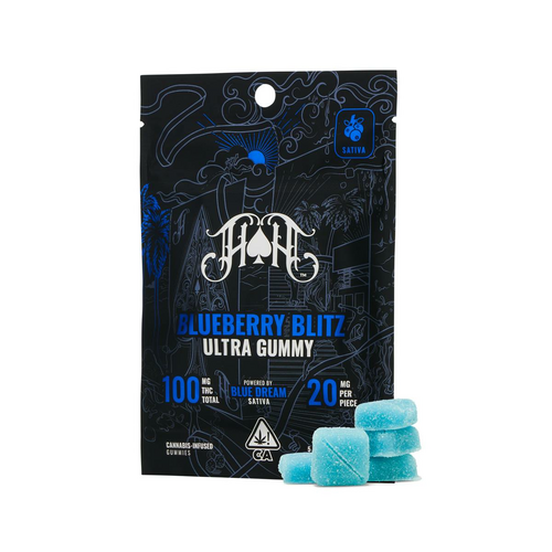 Ultra | Blueberry Blitz Gummies | 100mg | 5ct | 20mg/ea