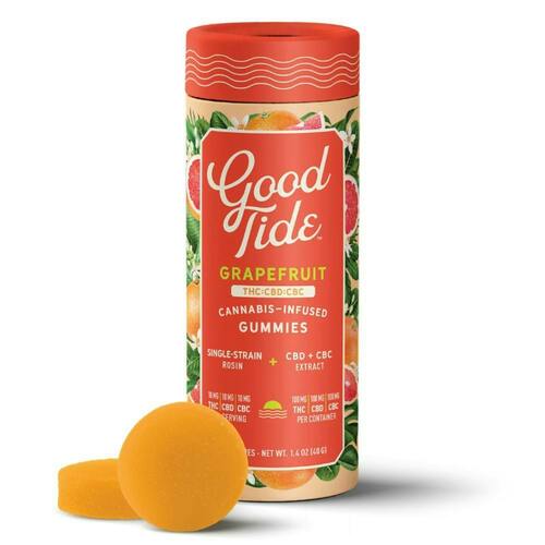 Grapefruit 1:1:1 THC:CBD:CBC Gummies | 100mg | 10ct | 10mg/ea