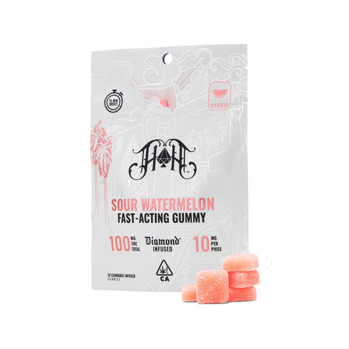 Fast-Acting | Sour Watermelon Gummies | 100mg | 10ct | 10mg/ea